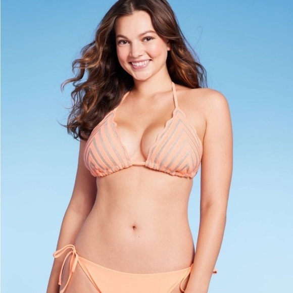 Women's Crochet Triangle Bikini Top - Wild
Fable Peach L - Picture 1 of 10
